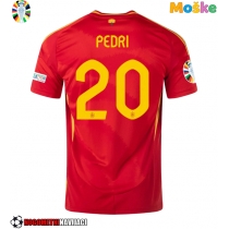 Moške Nogometnih dresov Španija Pedri Gonzalez #20 Domači EP 2024 Kratki rokavi